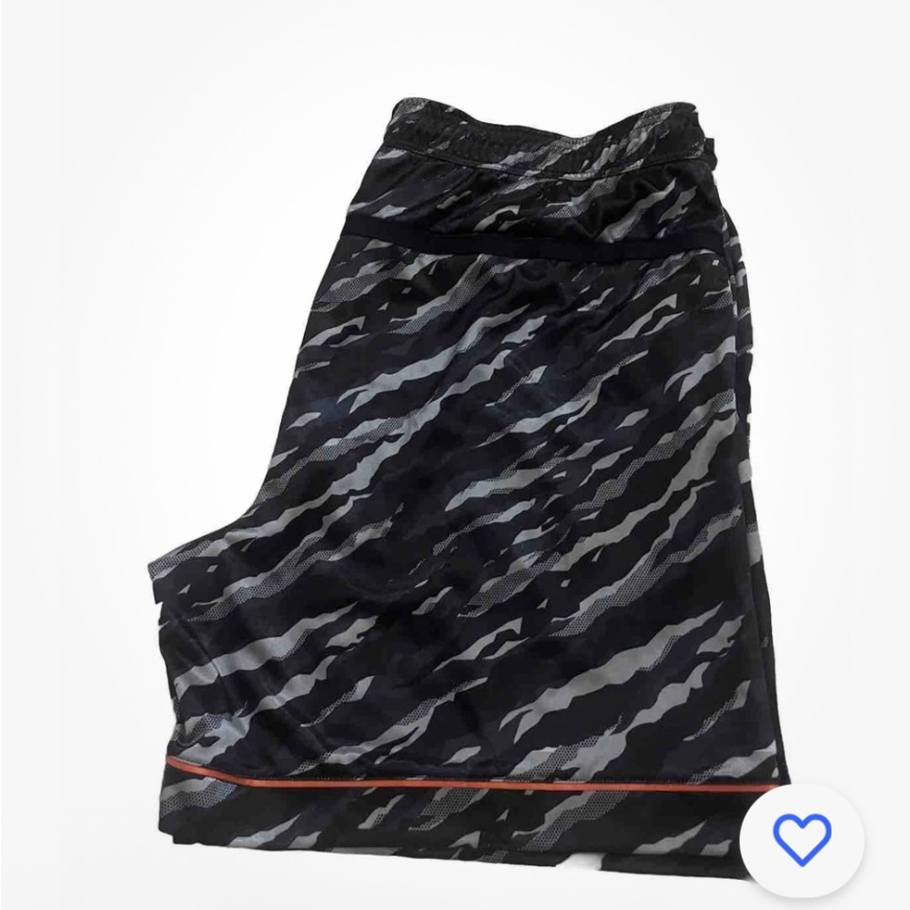 And1 Mens Shorts Basketball Gym Printed 11" Inseam  3XL Black Gray pockets